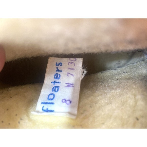 Vintage Bates Floaters Black Leather Ankle Boots Zip Back Fleece Lined Woman's 8 - Picture 9 of 10